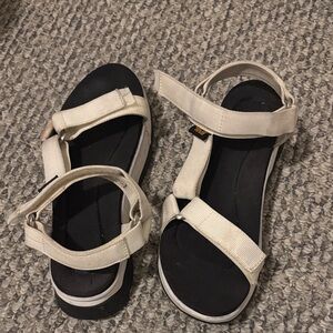 Teva Women's White and Black Strappy Sport Sandals